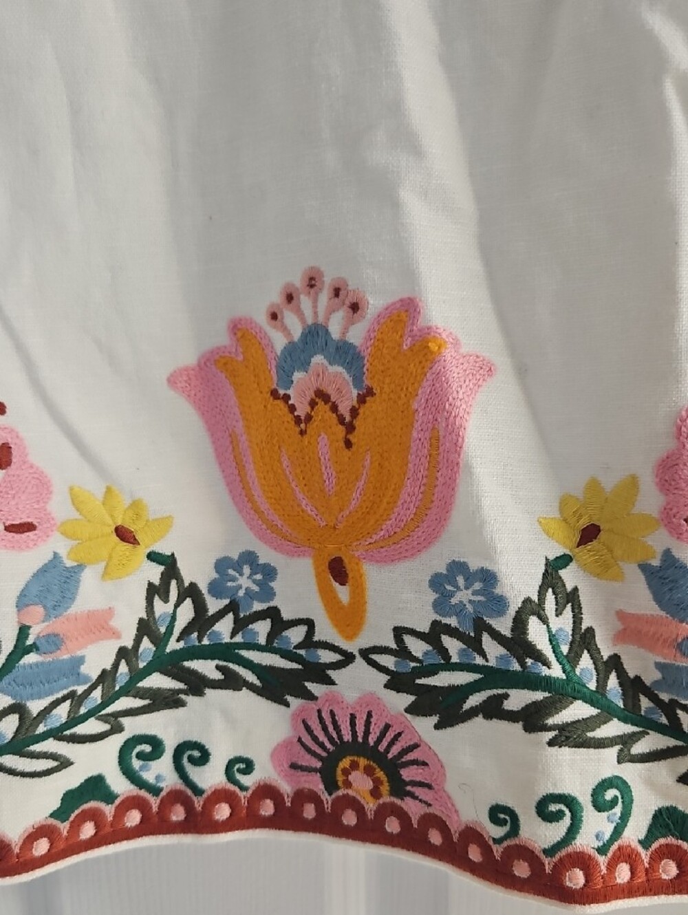 Boden Cream  Jacket with Multicolor Floral Embroidery - Picture 5 of 12